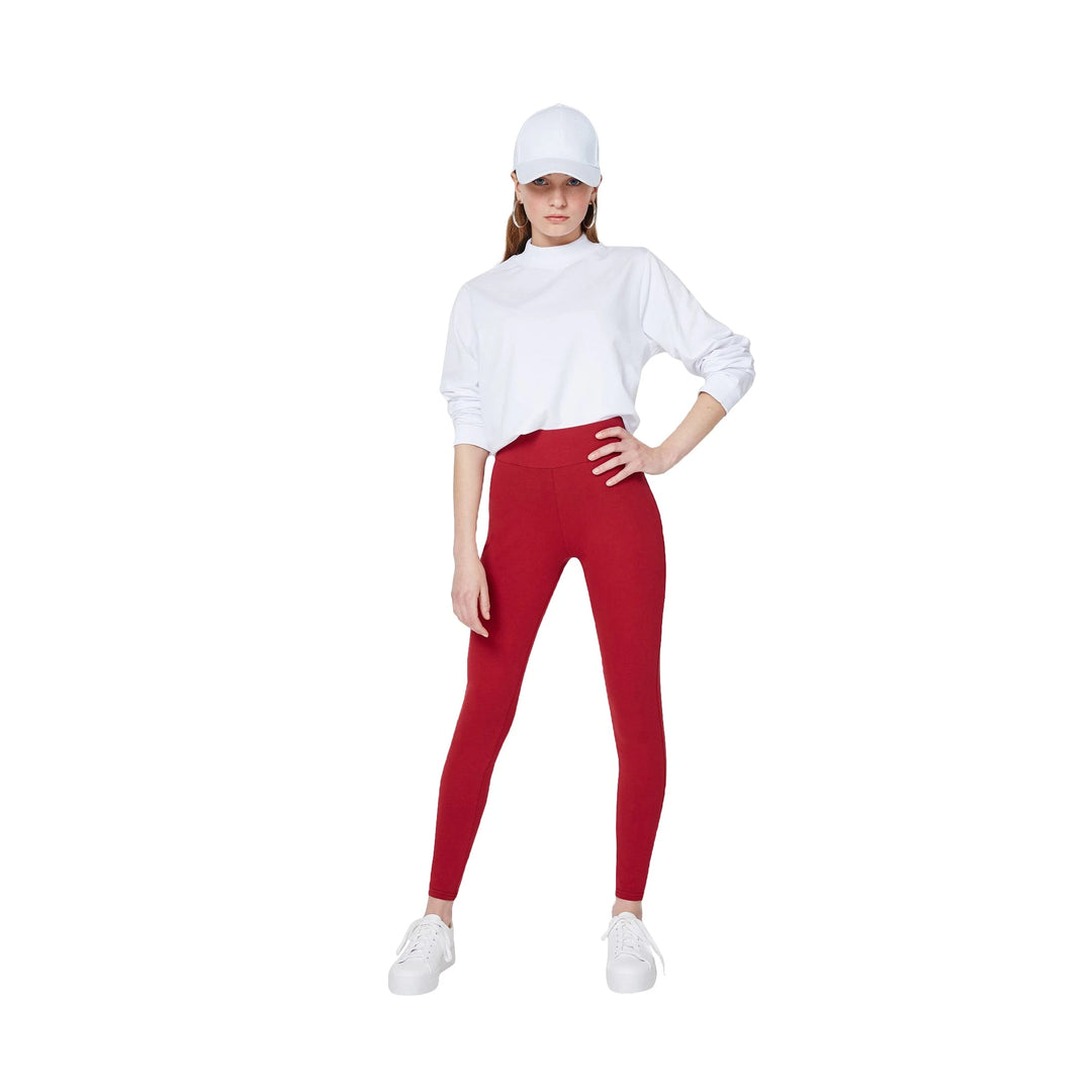 Fashiontight Red Classic High Waisted Leggings | Fashiontight UK