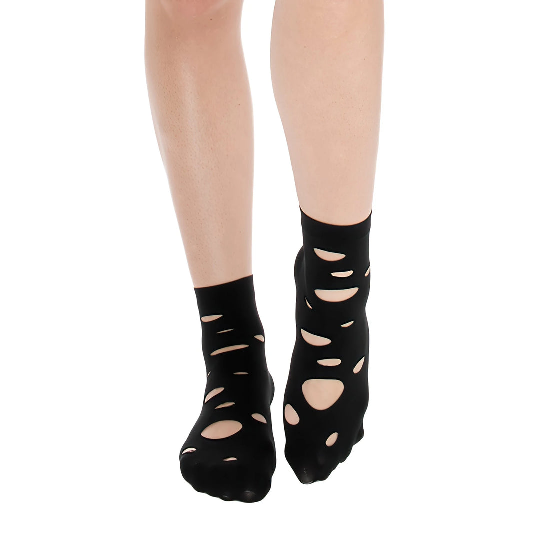 Italiana Torn Micro Ankle Socks | Fashiontight UK