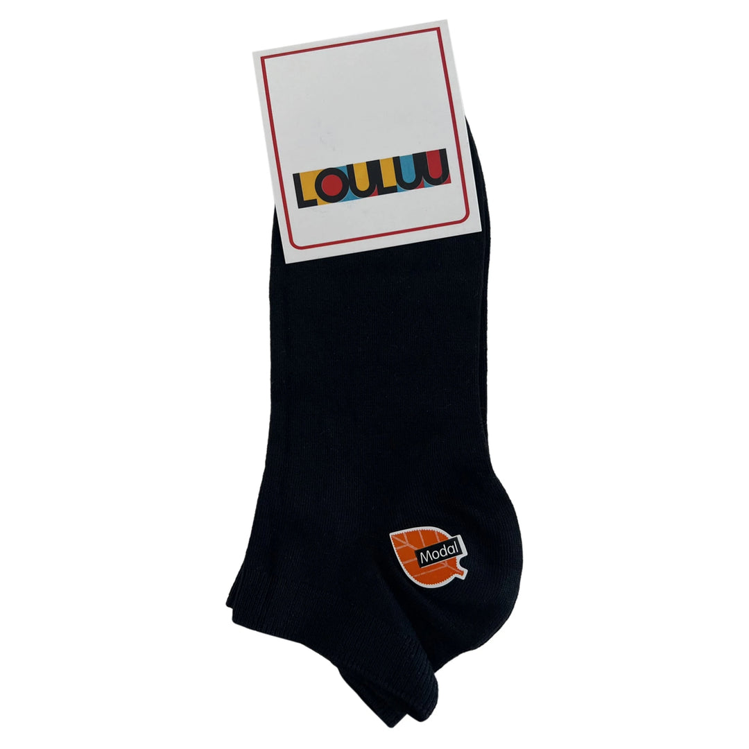 Louluu Men Black Modal Low Cut Socks | Fashiontight UK