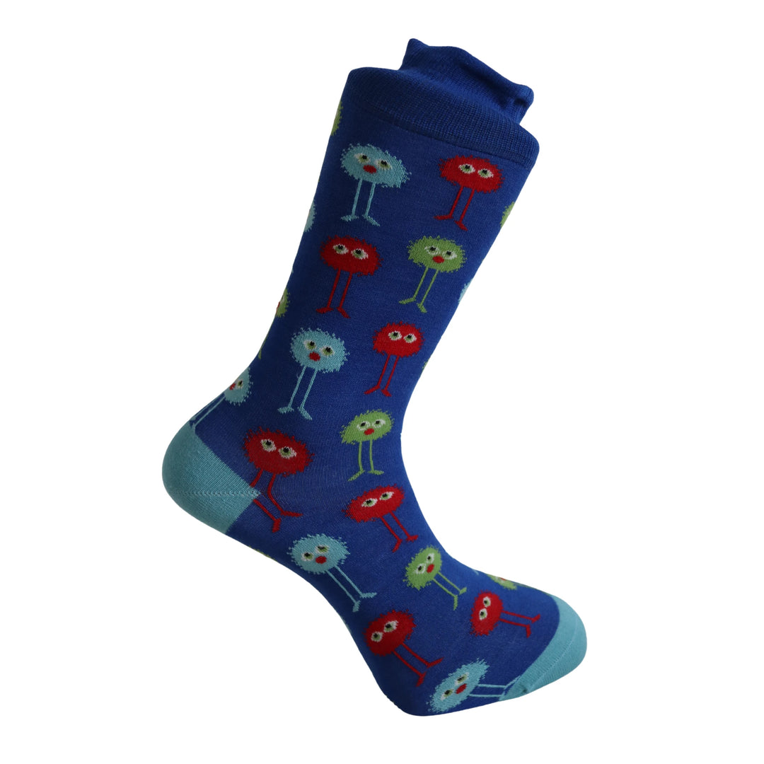 Louluu Men Germ Blue Colour Crew Socks | Fashiontight UK