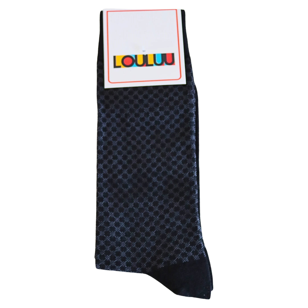 Louluu Men Roan Black Colour Bamboo Socks | Fashiontight UK