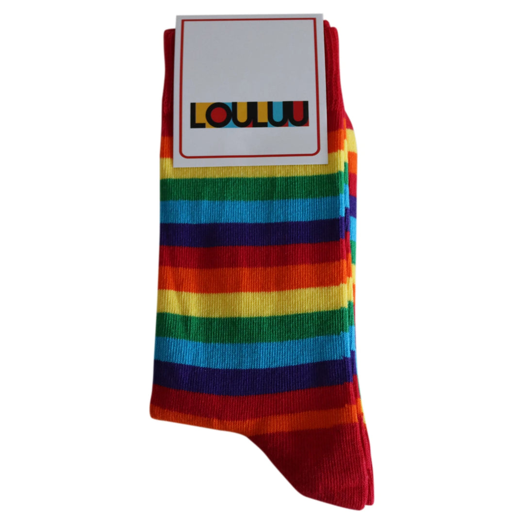 Louluu Rainbow Crew Socks | Fashiontight UK