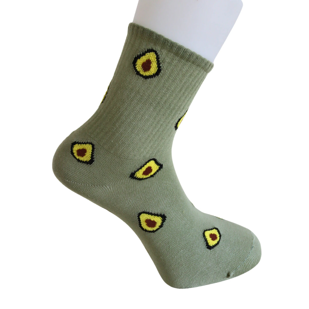 Louluu Women Avocado Green Colour Tennis Socks | Fashiontight UK