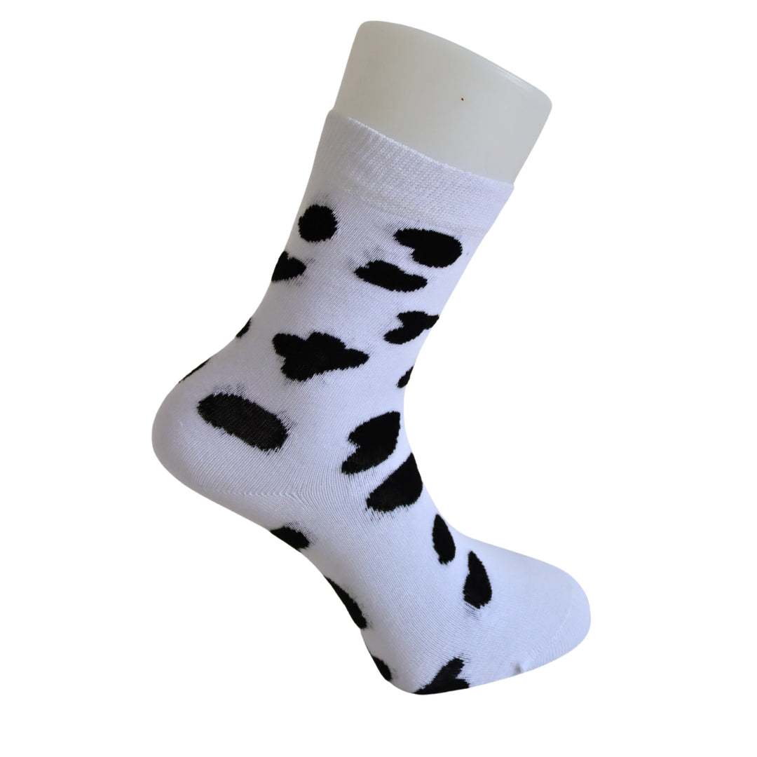 Louluu Women Big Dot White Colour Tennis Socks | Fashiontight UK