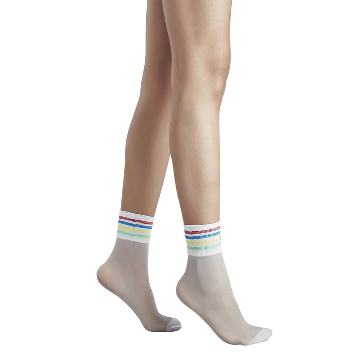 Penti Rainbow Stripe Fashion Ankle Socks | Fashiontight UK