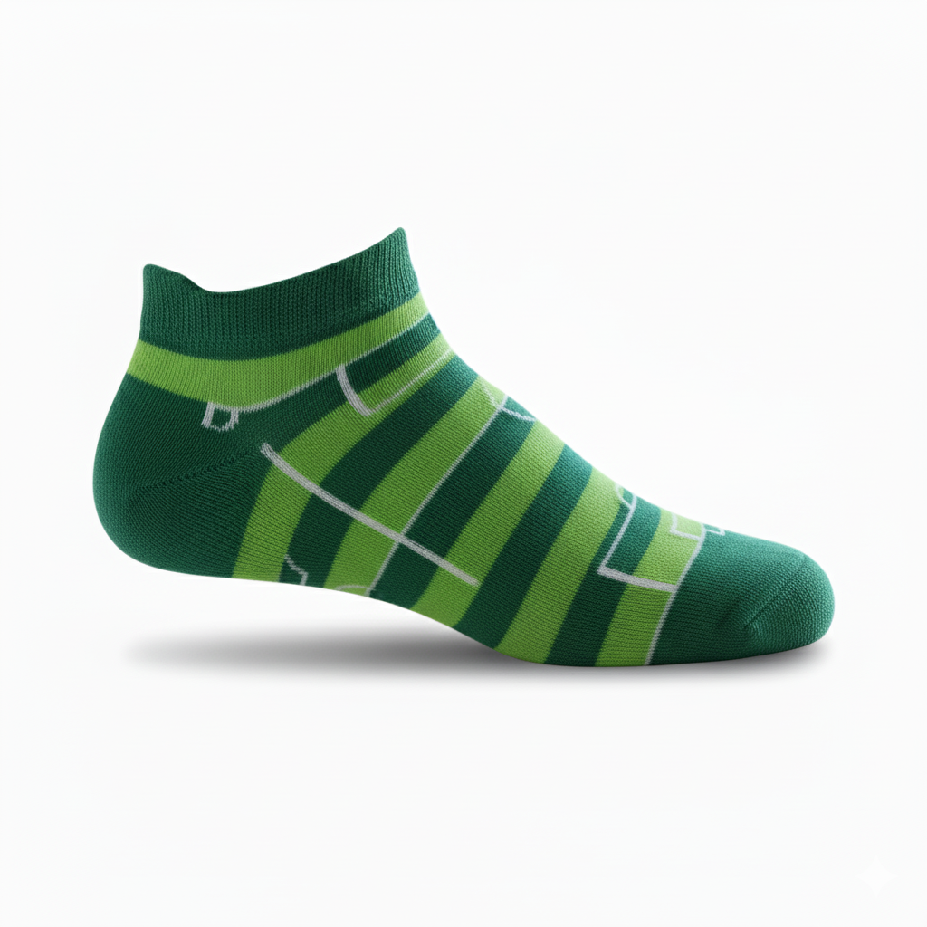 Louluu unisex cotton Football low cut socks — side profile view, breathable &amp; comfortable | Louluu
