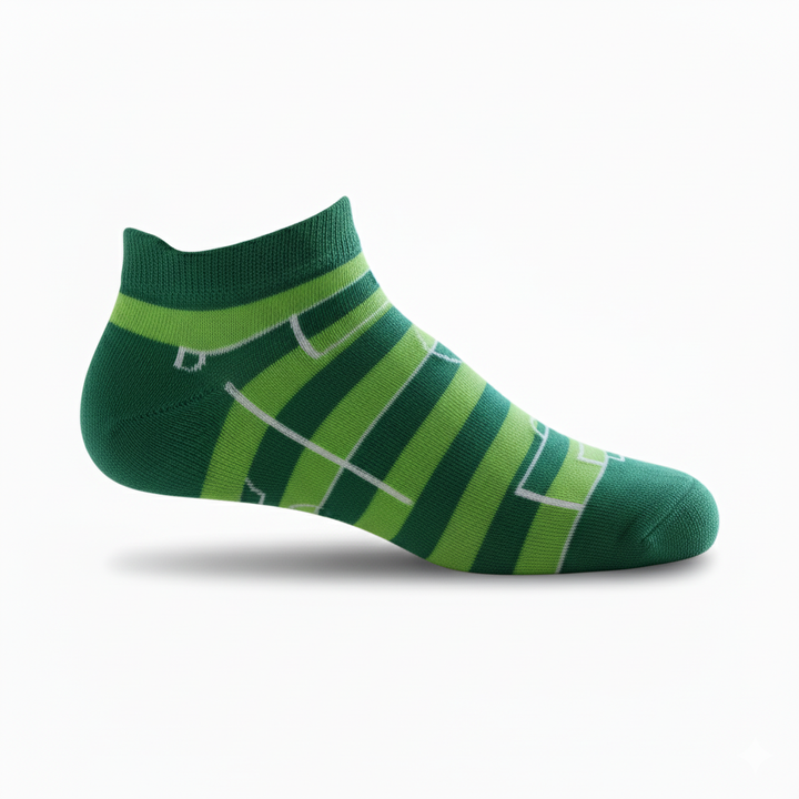 Louluu unisex cotton Football low cut socks — side profile view, breathable &amp; comfortable | Louluu