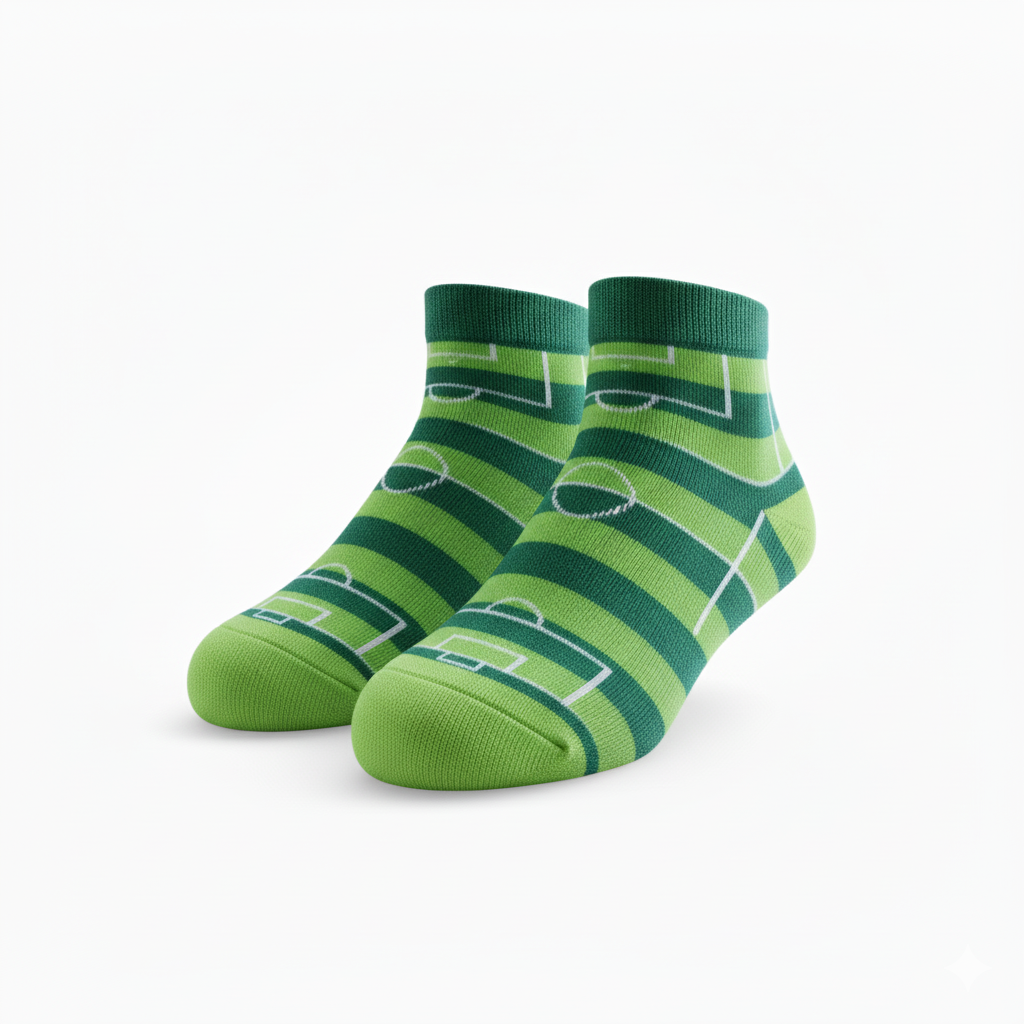 Louluu unisex cotton Football low cut socks — seamless — front view | Louluu