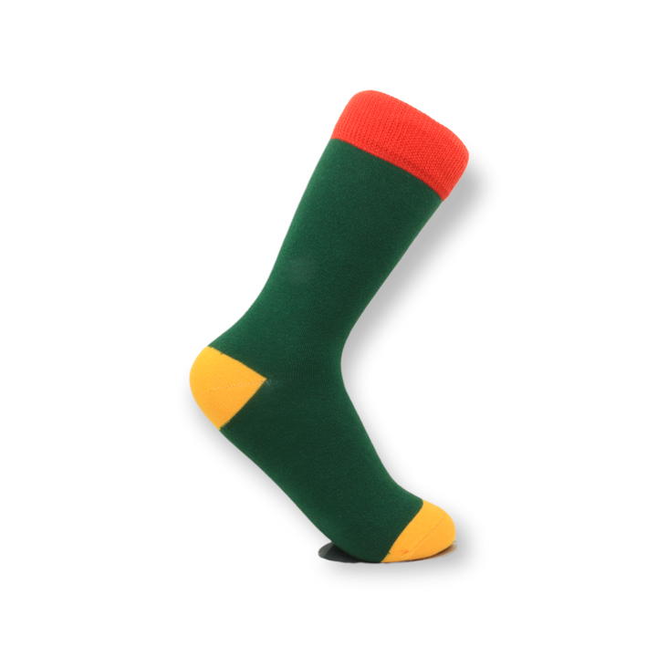 Louluu unisex combed cotton Apple socks — close-up of fabric texture, UK sizes available at Louluu