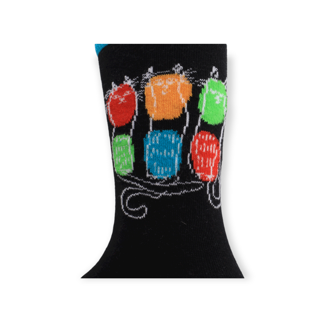 Louluu unisex combed cotton Cat socks — close-up of fabric texture, UK sizes available at Louluu