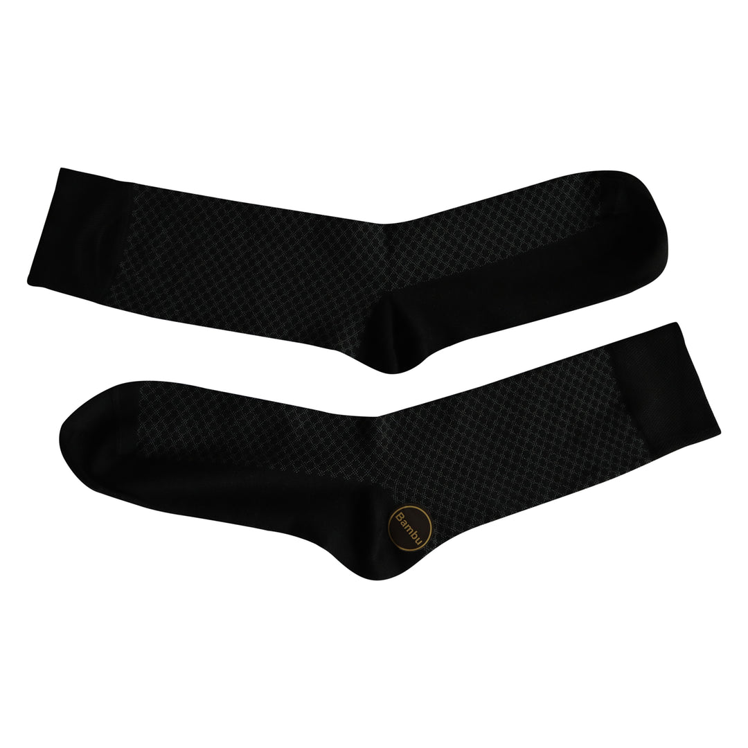 Louluu Men Roan Black Colour Bamboo Socks