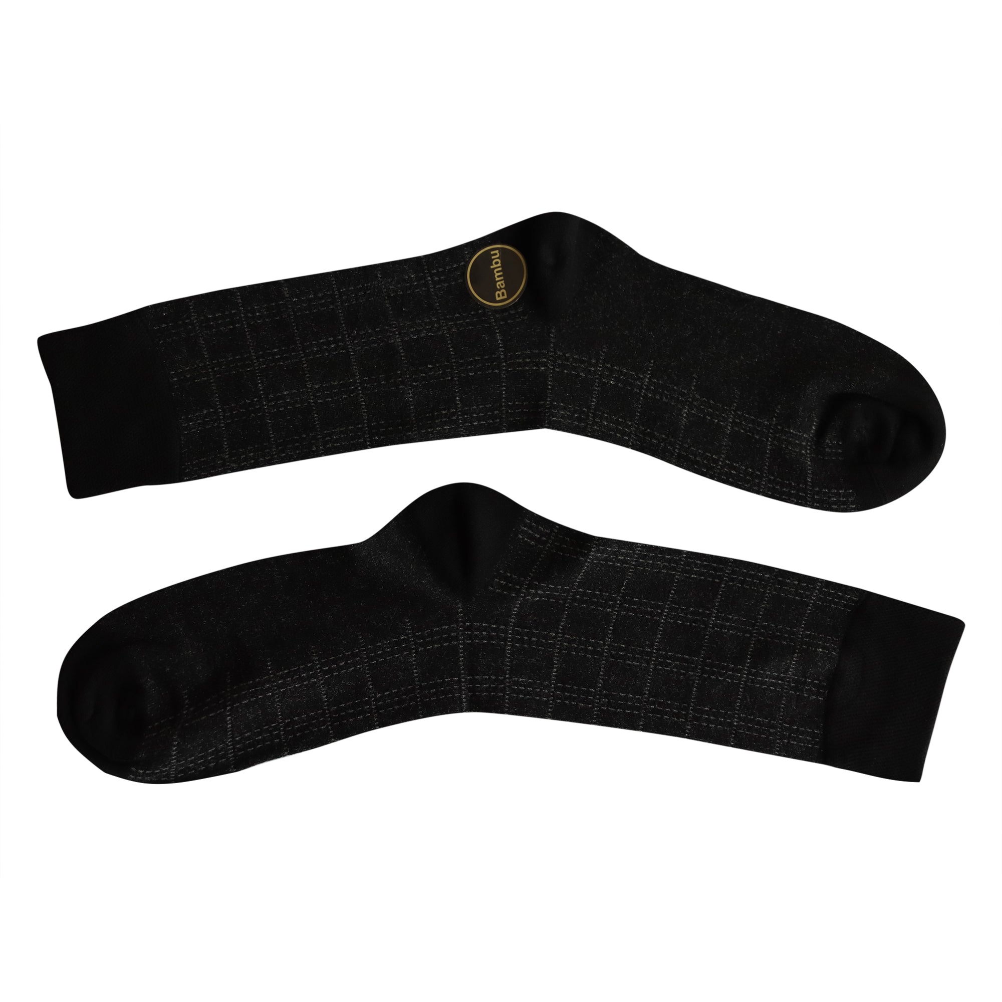 Louluu Men Quad Black Colour Bamboo Socks