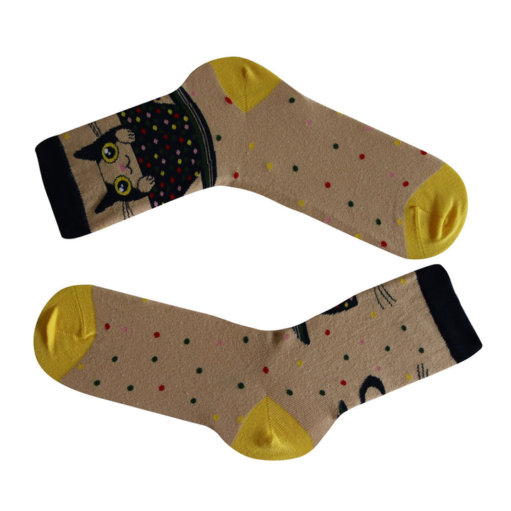 Louluu unisex combed cotton socks — lifestyle on feet