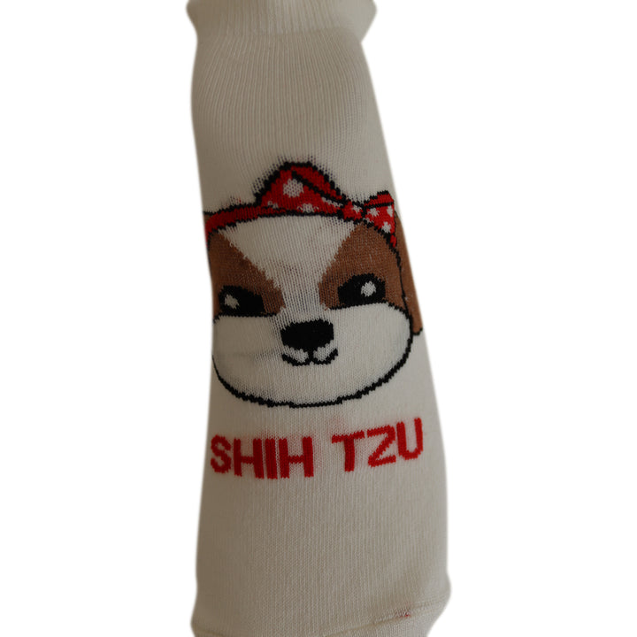 Louluu Women Cute Shih Tzu  Lovely Casual Dog Socks Low Cut