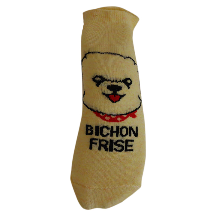 Louluu Women Cute Bichon Frise Lovely Casual Dog Socks Low Cut