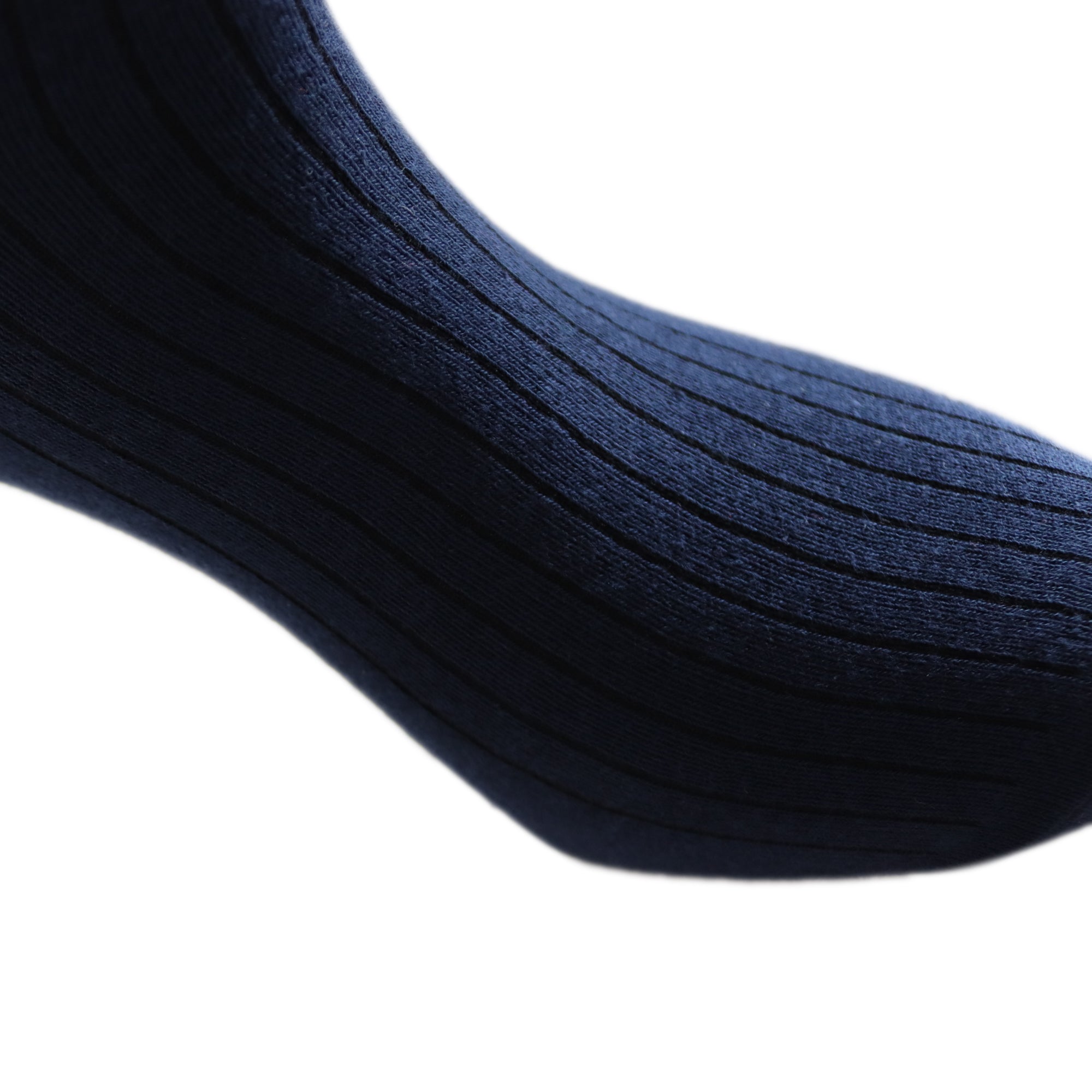 Louluu Man Cotton Dark Blue Crew Socks