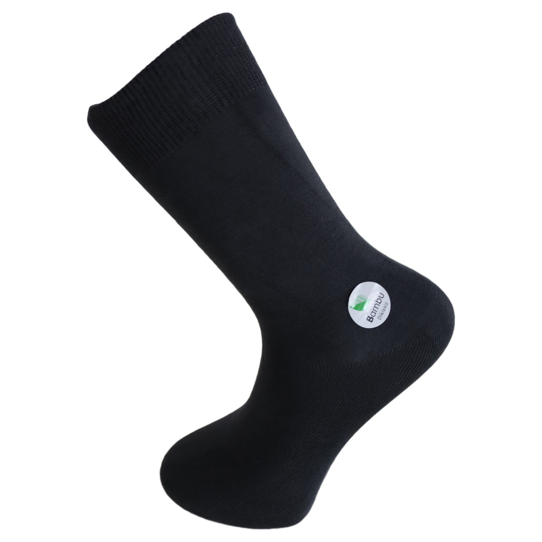 Louluu Bamboo Grey Color Men Crew Socks