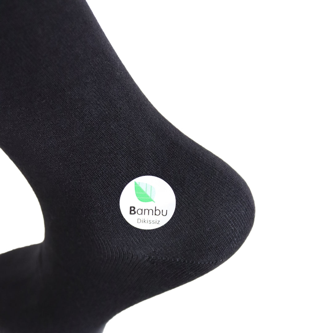 Louluu Bamboo Grey Color Men Crew Socks