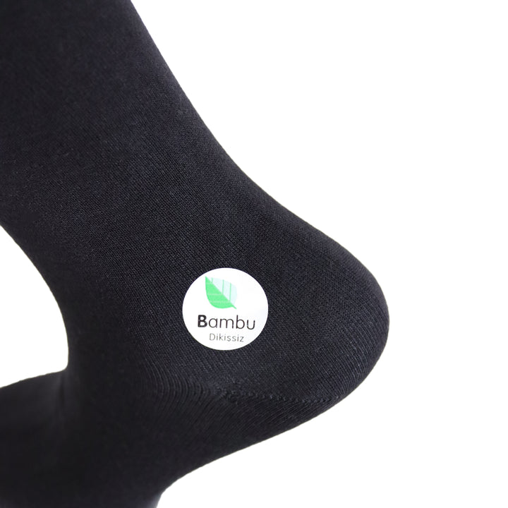 Louluu Bamboo Grey Color Men Crew Socks