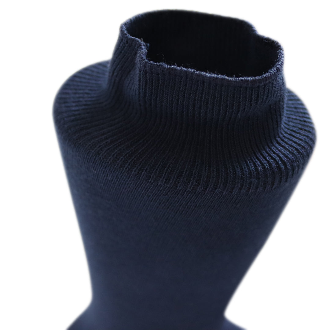 Louluu Bamboo Dark Blue Color Men Crew Socks