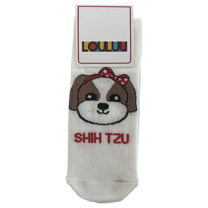 Louluu Women Cute Shih Tzu  Lovely Casual Dog Socks Low Cut