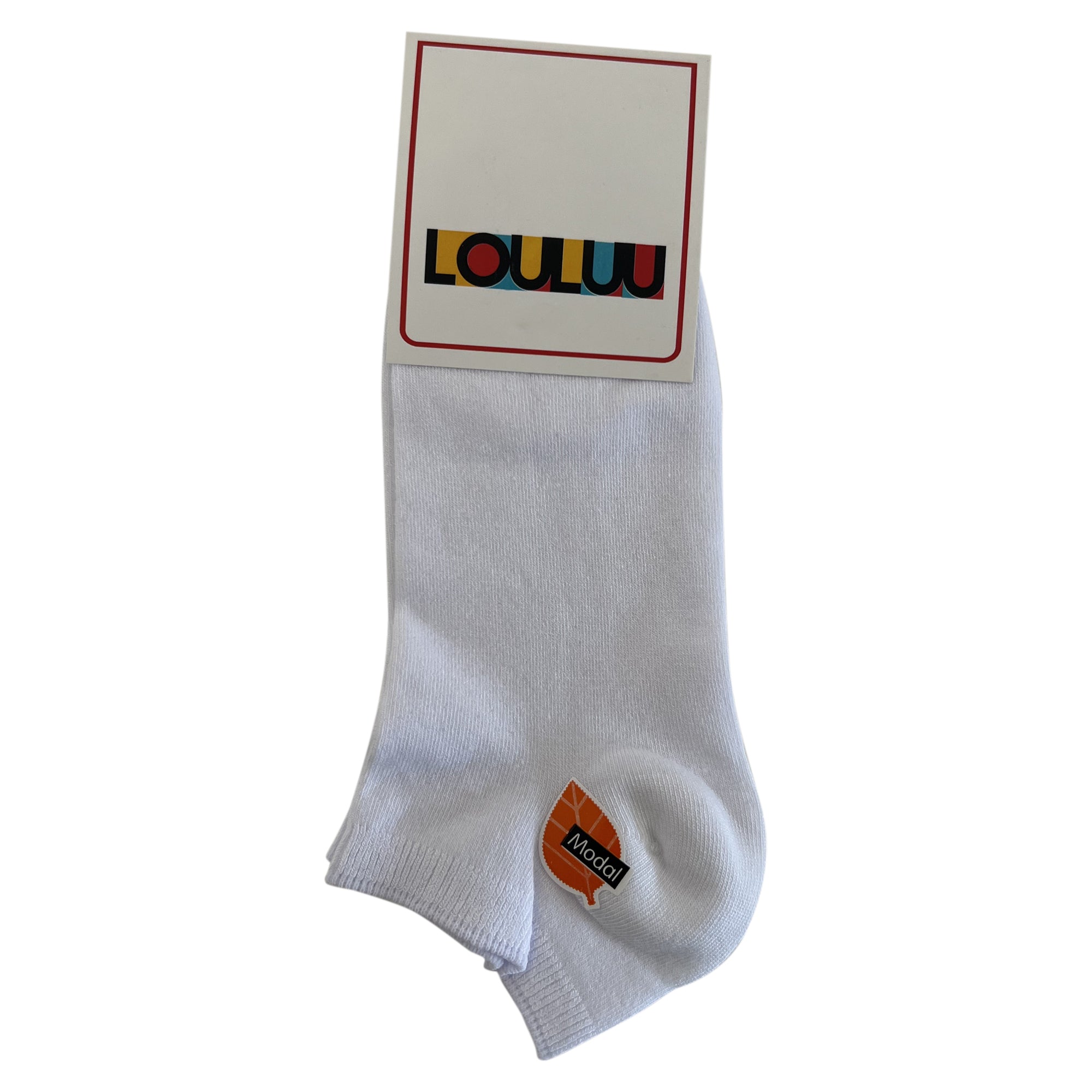 Louluu Women White Modal Low Cut Socks