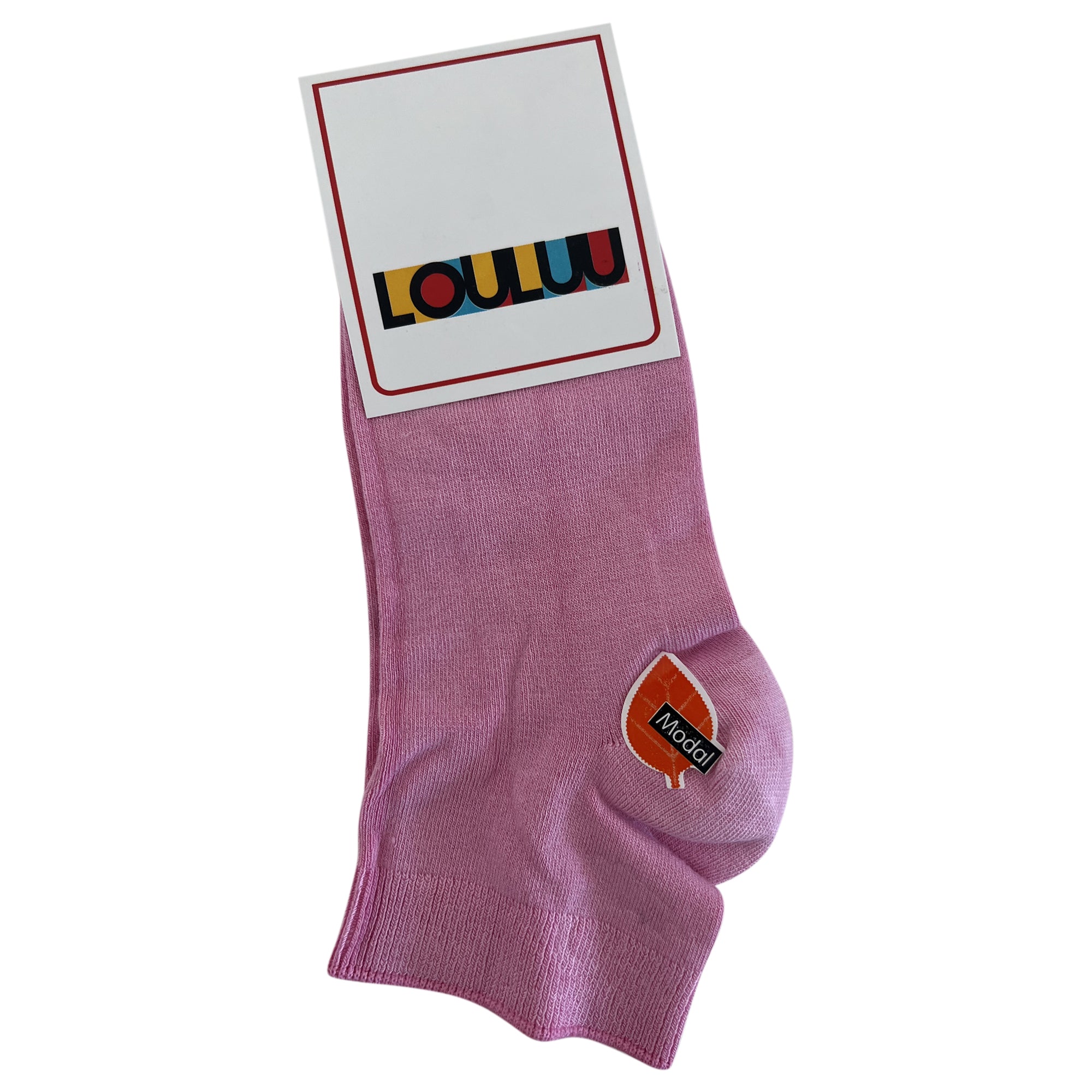 Louluu Women Pink Modal Low Cut Socks