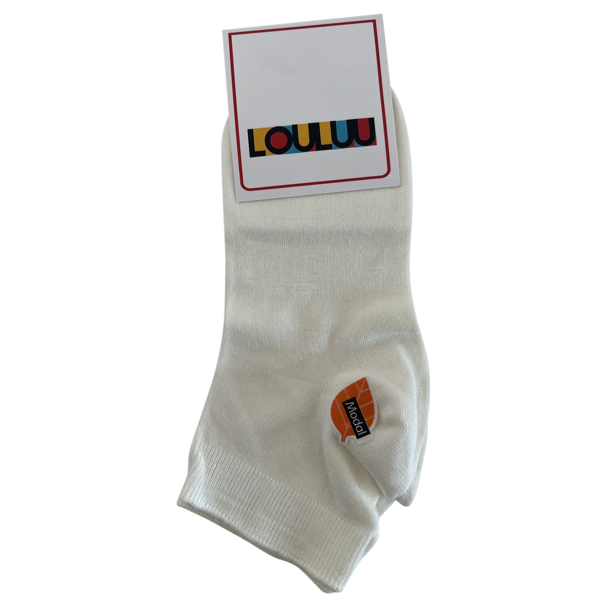 Louluu Women Cream Modal Low Cut Socks