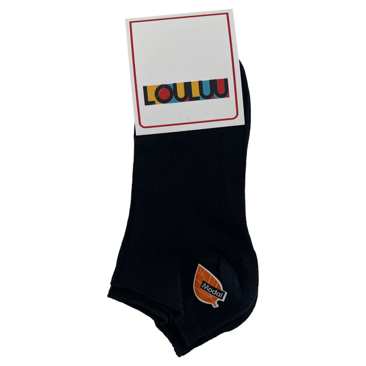 Louluu Women Black Modal Low Cut Socks