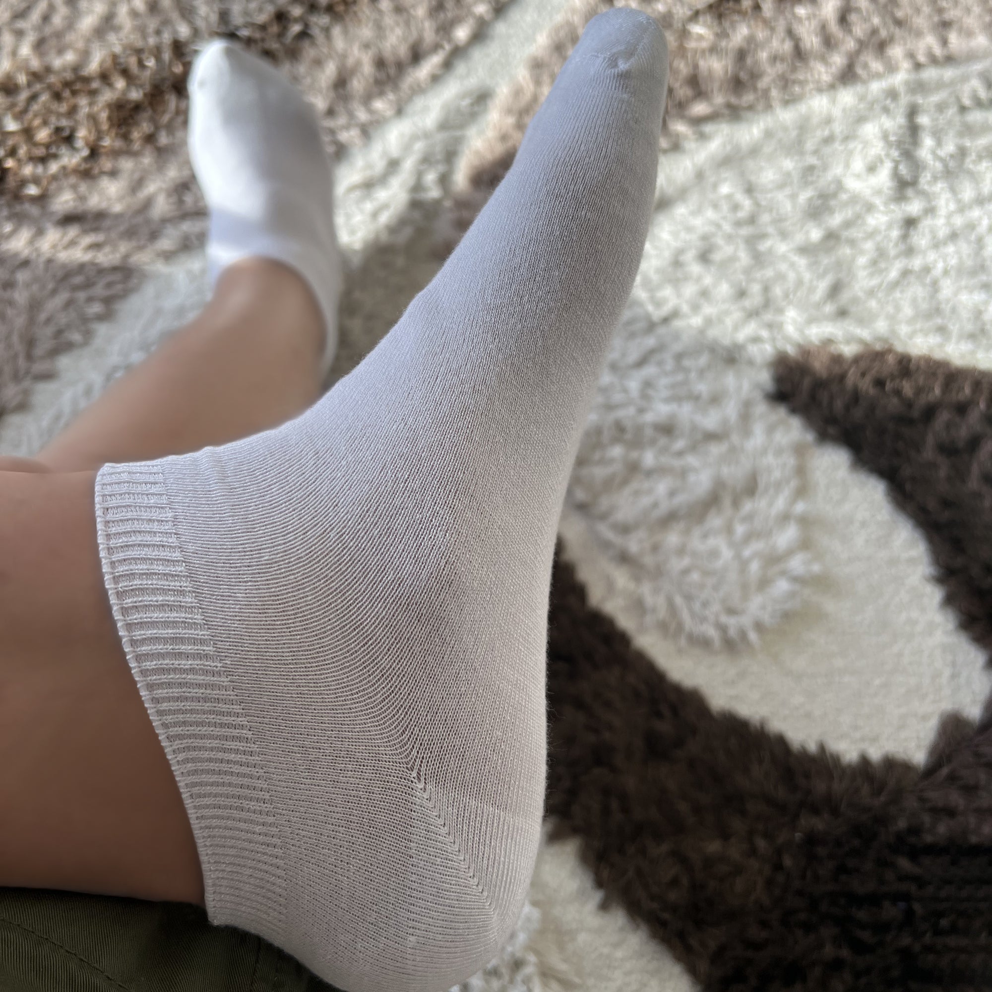 Louluu Men White Modal Low Cut Socks
