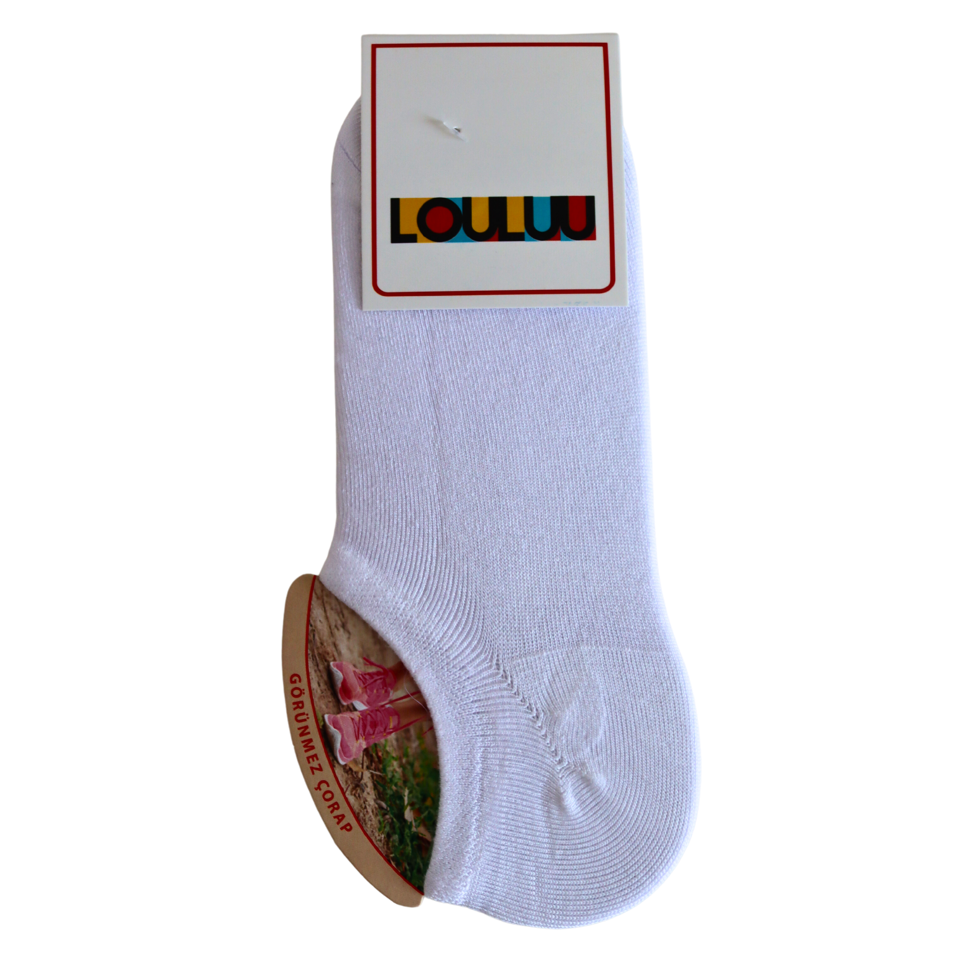 Louluu Women White Color Sneaker Socks
