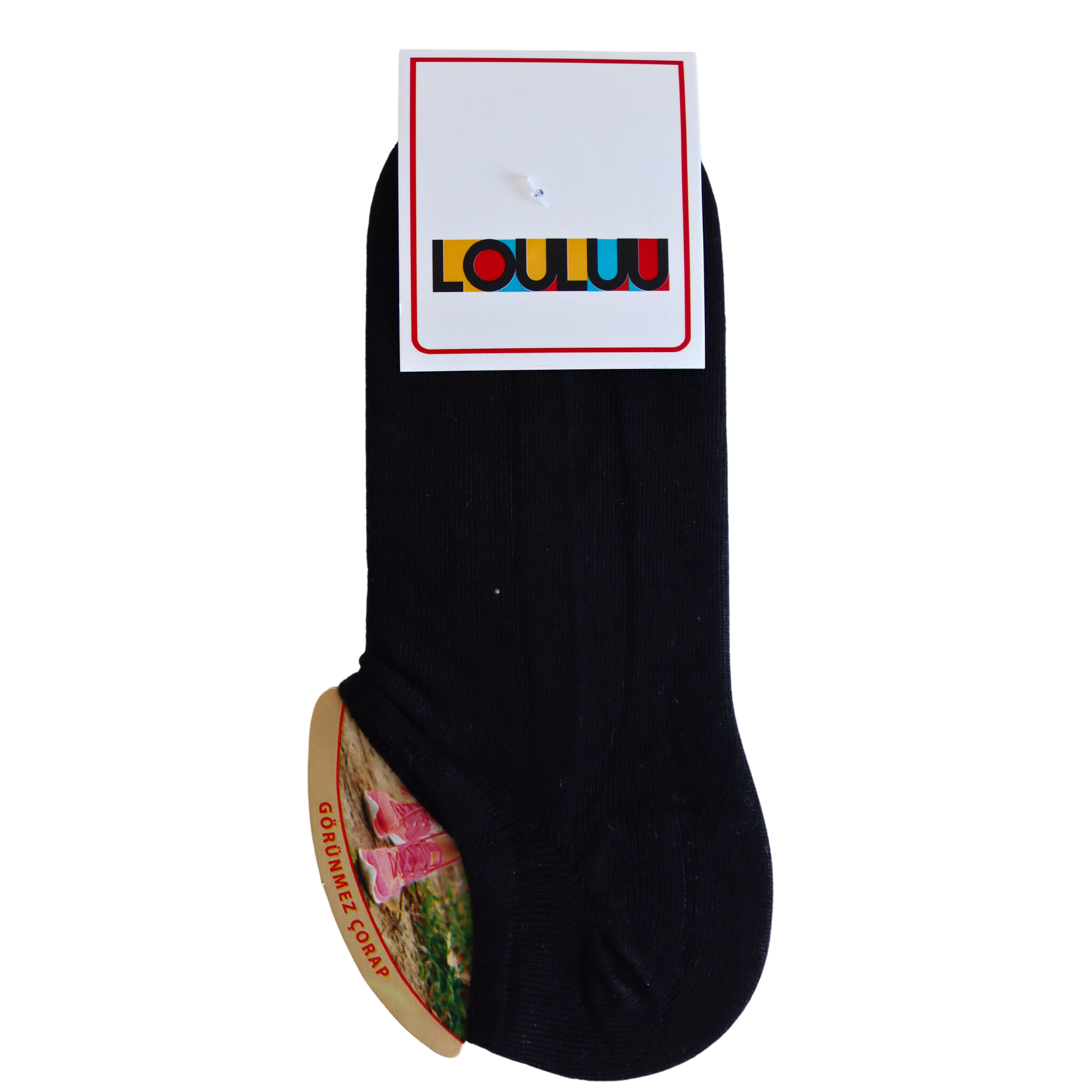 Louluu Women Black Color Sneaker Socks