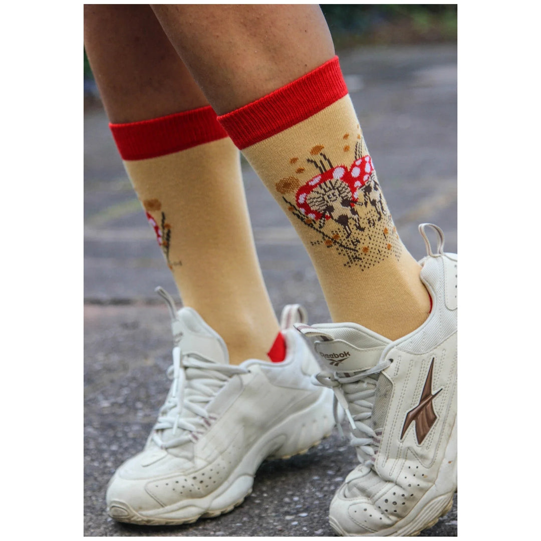 Louluu unisex combed cotton Mushroom socks — breathable  | Louluu