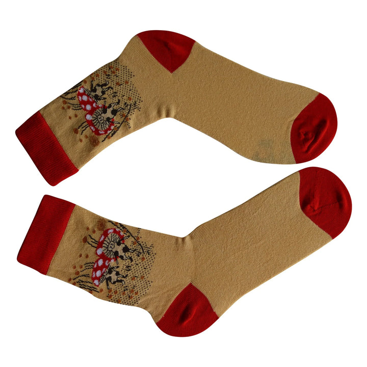Louluu unisex combed cotton Mushroom socks — breathable  | Louluu