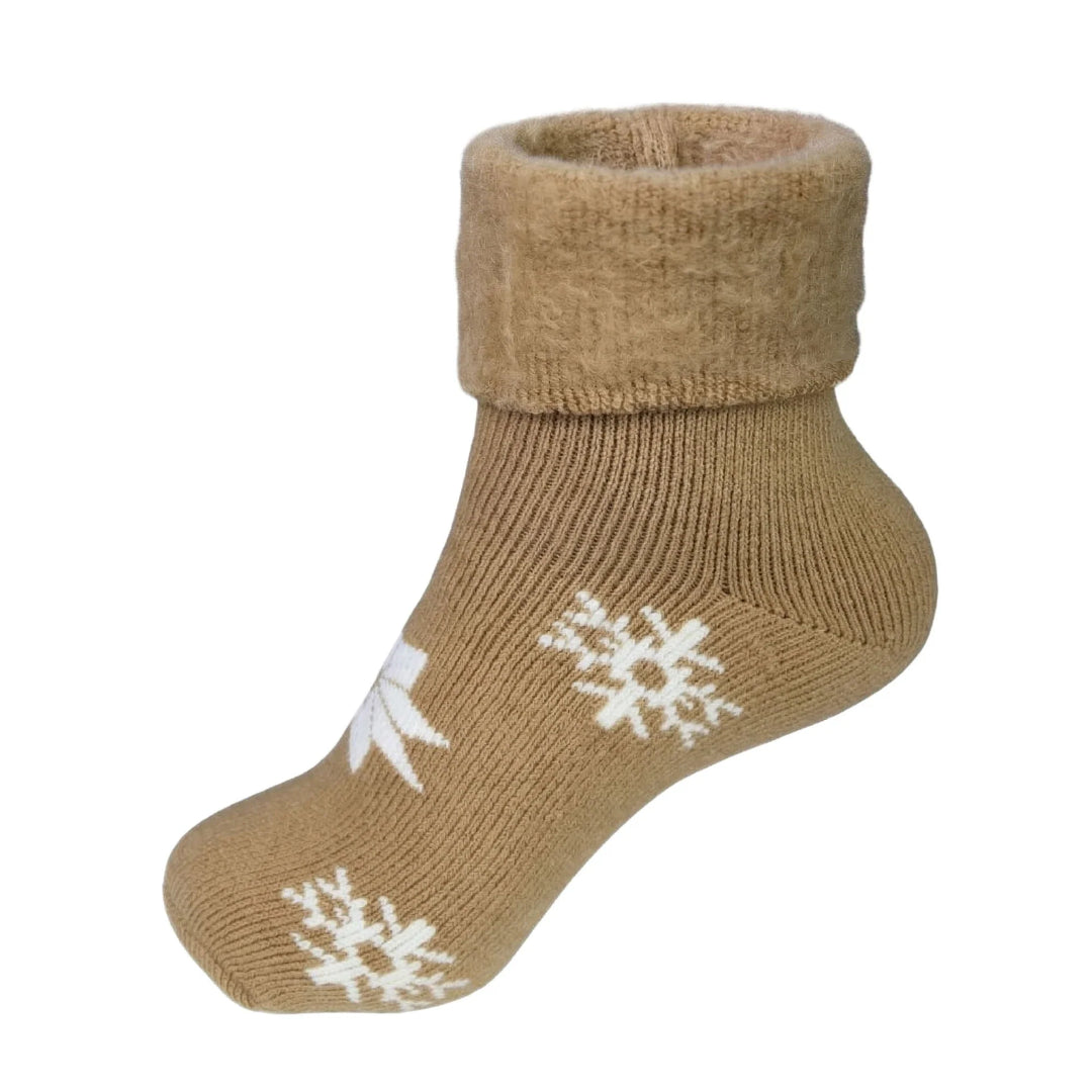 Louluu Snowflake Ankle Socks I Louluu — Brown