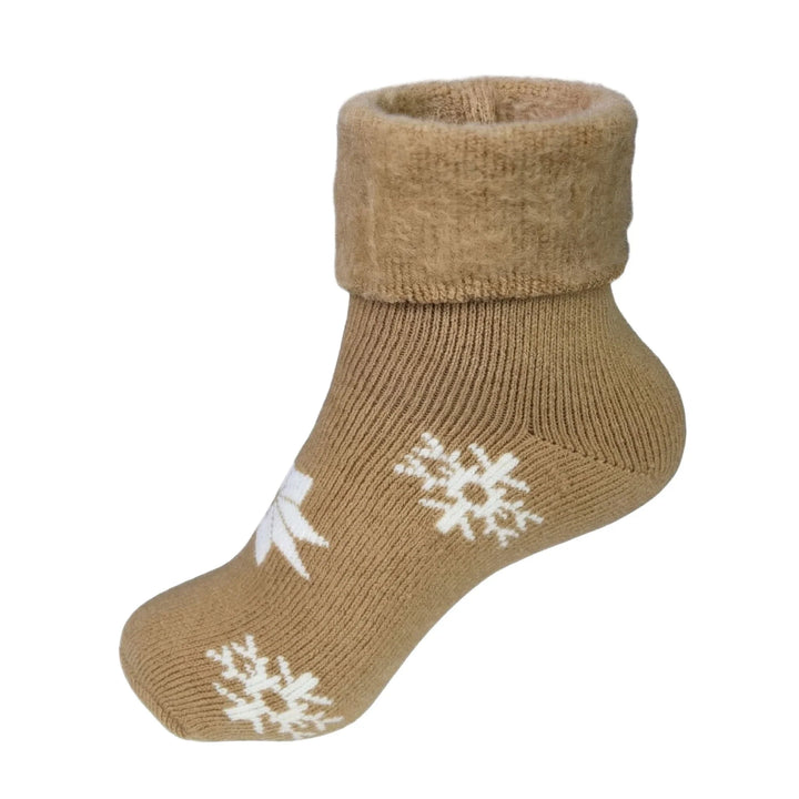 Louluu Snowflake Ankle Socks I Louluu — Brown
