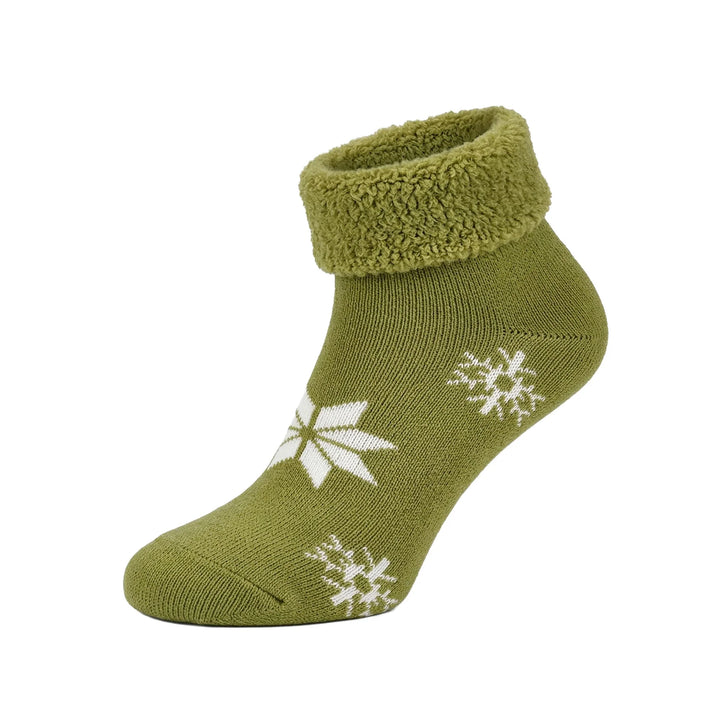 Louluu Snowflake Ankle Socks I Louluu — Green