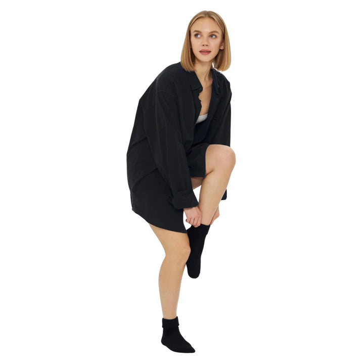 Louluu louluu wool turn cuff soft ankle socks