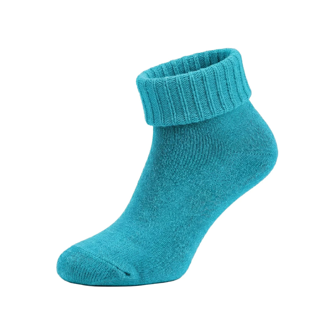 Louluu unisex wool ankle socks in Blue — seamless | Louluu