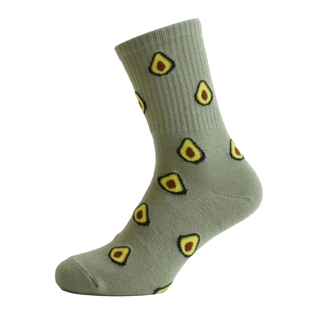 Louluu women's combed cotton Green Avocado tennis socks  breathable | Louluu