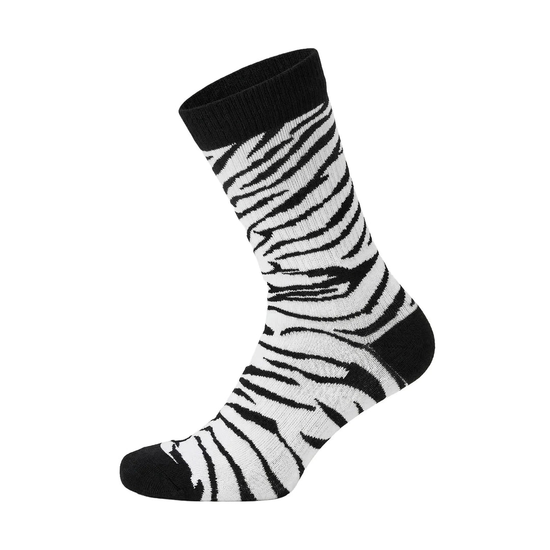 Louluu women's combed cotton White Zebra tennis socks — breathable | Louluu