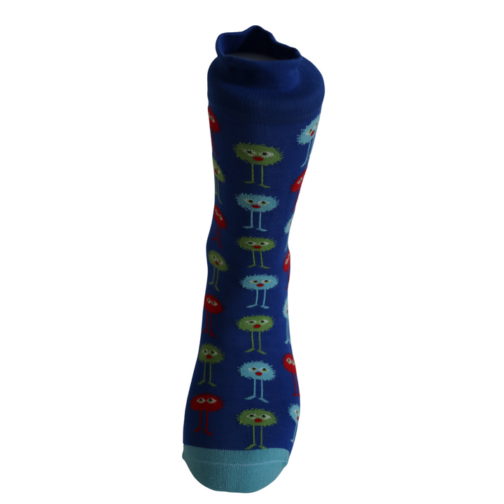 Louluu Men Germ Blue Colour Crew Socks