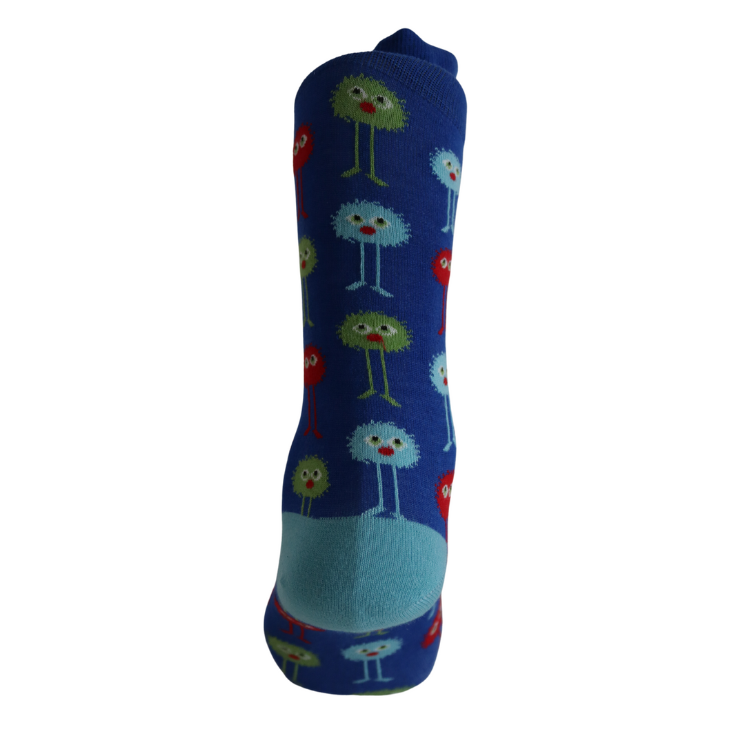 Louluu Men Germ Blue Colour Crew Socks