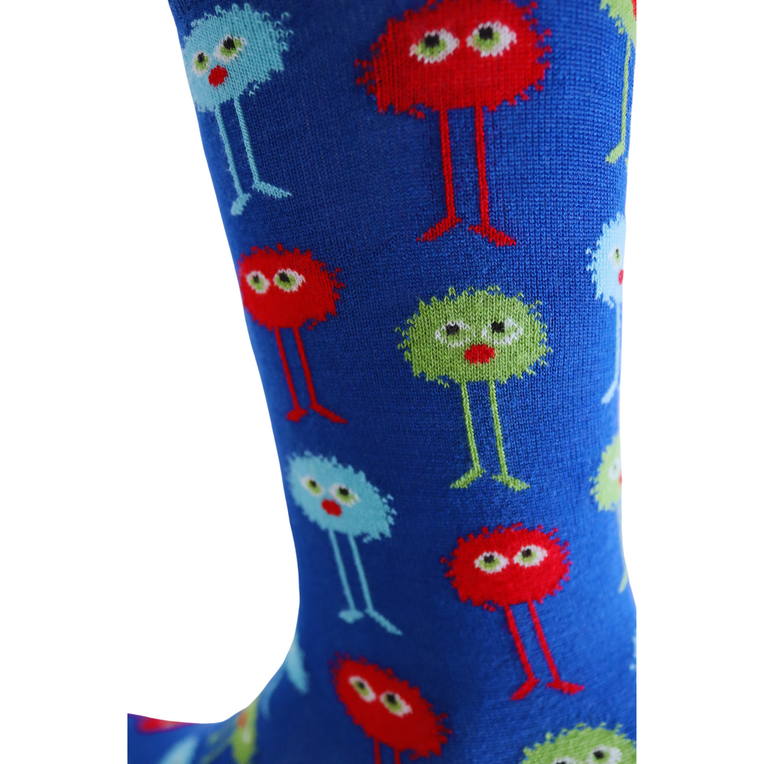 Louluu Men Germ Blue Colour Crew Socks