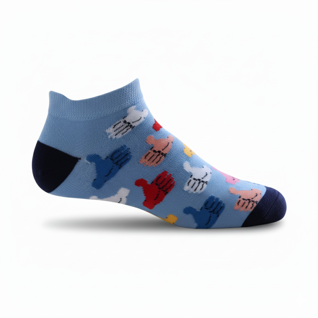 Louluu unisex cotton low cut socks — seamless — front view | Louluu