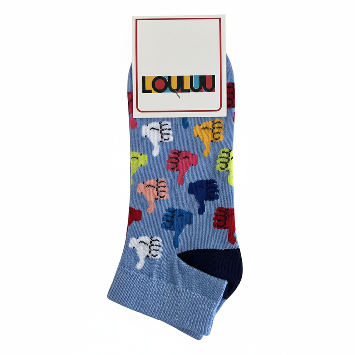 Louluu unisex cotton low cut socks — folded flat lay