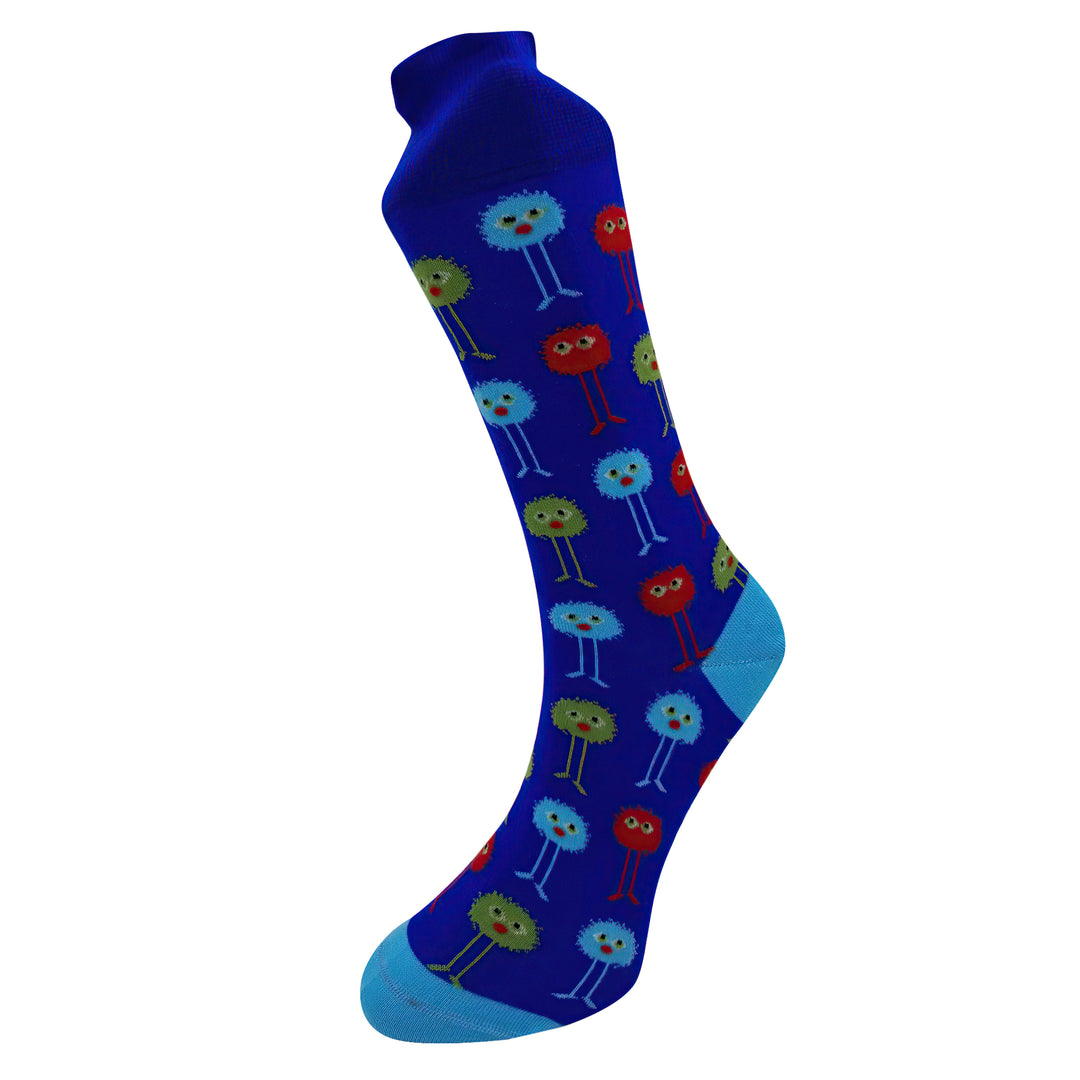 Louluu Men Germ Blue Colour Crew Socks