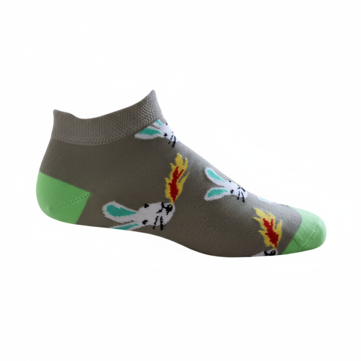 Louluu unisex cotton Rabbit low cut socks — side profile view, breathable &amp; comfortable | Louluu
