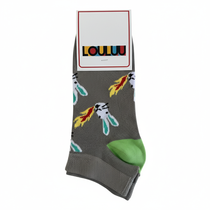 Louluu unisex cotton low cut socks — folded flat lay