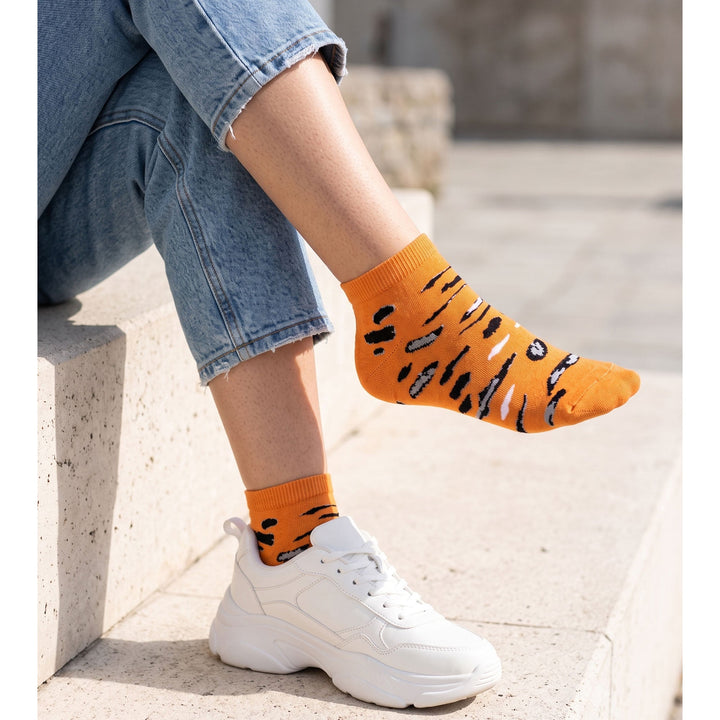Louluu Leopard Sneaker Socks | Fashiontight UK